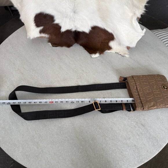 Versace 1020745 La Medusa Canvas Fabric Logo Crossbody All over Bag - Picture 6 of 16